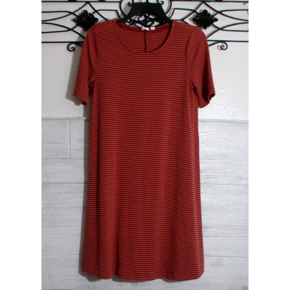 Gap Knit Dress Size S Multicolored Striped Short Sleeve Round Neck